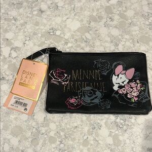 Disney Minnie Mouse Black and Pink Wristlet from Disneyland Paris